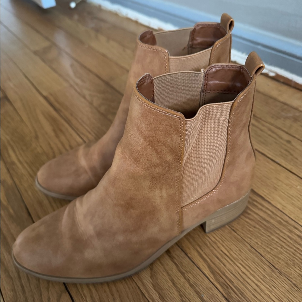 Tan booties